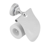 Toilet Roll Holder with Cover, Vintage Toilet Paper Holder Wall Mounted Wipes Holder Tissue Storage Dispenser Bathroom Decorations for Home and Hotel Use (Cr Plating Color)