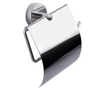 Toilet Roll Holder with lid, Stainless Steel, Self Adhesive OR Screws Mount