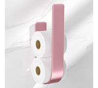 Toilet Roll Storage Holder Wall Mounted for 3 Rolls, Metal Black Self Sdhesive Spare Ioo Roll Storage Stand for Bathroom, Rose Gold, (1pack)