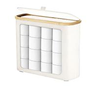Toilet Roll Storage, Large Capacity, 17x7x14 Inches, Toilet Paper Storage with Lid, Fr-Ee Standing Bathroom Tissue Organizer Box, Space-Saving Design, for Floor, Under Sink, Restroom Corner, Cabinet