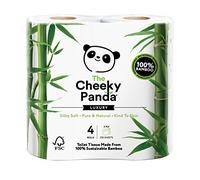 Toilet Roll Tissue Paper - The Cheeky Panda Luxury Sustainable 100% Bamboo - 4 Rolls - Soft, Super Absorbent, Skin Friendly, No Harsh Chemicals