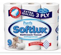 Toilet Rolls - 9 Pack, 3 Ply Supreme Soft & Quilted Toilet Paper, Unscented, Hypoallergenic & Dermatologically Tested, Sustainably Sourced Eco-Friendly Luxury Bathroom Tissue, (9 Rolls)