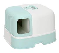 Toilet Safe Durable Drawer Type Cats Litter Box All Closed Splash Proof Big Space No Smell Cat Odor Control(Blue)