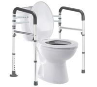 Toilet Safety Rails, Toilet Bars for Elderly and Disabled, Toilet Assist Rails for Seniors, Toilet Bars to Help Get Up, Toilet Safety Rails for Elderly with Handles