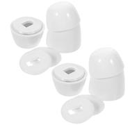 Toilet Screw Covers 2 Sets White Abs Plastic Bolt Caps