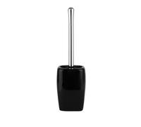 Toilet Scrubber Floor Standing Glossy Ceramics Toilet Brush with Plastic Plating Handle Toolet Brush
