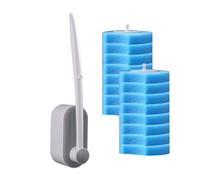 Toilet Scrubbing Kit - 40cm Brushes with 16 Cleaning Pads | Bathroom Cleaning Accessory for Grout, Calcium Build-up, Hygienic Bath, Easy Use, Tool