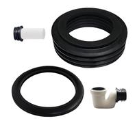 Toilet Seal Flush Pipe for Geberit Seal - 2 Pieces Lip Seal, Replacement Part 362.771.001, Flush Pipe Seal, Cistern Seals for Geberit Replacement Parts DN40/45 mm Flush Pipe (Diameter 54/42 mm, Black)