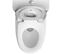 Toilet Seat 2 in 1 Family Toilet Seats with Soft Close and Non-Slip Seat Bumpers, Plastic Toilet Seat Lid with Built-in Potty Training Seat That Will Never Loosen, White (White 33x42.5cm)
