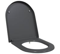 Toilet Seat Anthracite Duroplast 49x36x4 cm Modern Soft-Close Standard Fit Quick