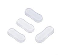 Toilet Seat Buffer Set 4pcs Anti Shake Stabilisers for Loose Lids - Quiet Rubber Bumpers Replacement Parts Transparent 50x20x10mm