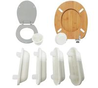 Toilet Seat Bumper Set 6 Piece Replacement White Plastic Shock Proof Pads Universal Fit Toilet Seat Buffers and Bumpers Durable Noise Reducing Anti Slip Replacement Kit for Lid and Seat Protection