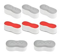 Toilet Seat Bumpers Kit, TANCUDER 8 PCS Universal Toilet Seat Buffer Stoppers Replacement Bumper Pads Toilet Lid Gasket Accessories with Strong Adhesive for WC Cover Adhesive (White & 4.5*1.7*2cm)