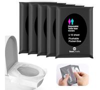Toilet Seat Cover - 100 pieces (100 Pcs) | XL Flushable Indivudually Packed Public Toilet Paper Covers | Disposable Potty Liners for Toddlers | Travel Accessories for Kids and Adults