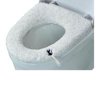 Toilet Seat Cover 2Pcs Cute Plush Toilet Seat Cushions Household Thickened Toilet Seat Rings for All Seasons-Purple 1-45 * 36