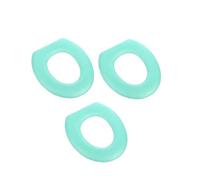 Toilet Seat Cover O-Shape Toilet Seat Cover Keep Warm Pumpkin Pattern Closestool Mat(Green-3Pcs)