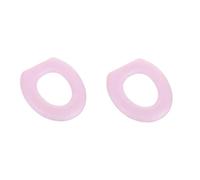 Toilet Seat Cover O-Shape Toilet Seat Cover Keep Warm Pumpkin Pattern Closestool Mat(Pink-2Pcse)