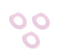 Toilet Seat Cover O-Shape Toilet Seat Cover Keep Warm Pumpkin Pattern Closestool Mat(Pink-3Pcse)
