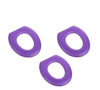 Toilet Seat Cover O-Shape Toilet Seat Cover Keep Warm Pumpkin Pattern Closestool Mat(Purple-3Pcs)