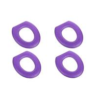 Toilet Seat Cover O-Shape Toilet Seat Cover Keep Warm Pumpkin Pattern Closestool Mat(Purple-4Pcs)