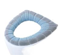 Toilet Seat Cover, Toilet Seat Cover with Handle Washable Pink Green Blue Grey 1PC 30cm Diameter(Blue)