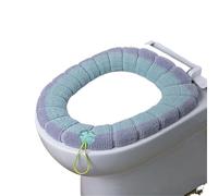 Toilet Seat Cover, Toilet Seat Cover with Handle Washable Pink Green Blue Grey 1PC 30cm Diameter(Green (with Handle))