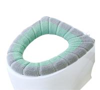 Toilet Seat Cover, Toilet Seat Cover with Handle Washable Pink Green Blue Grey 1PC 30cm Diameter(Green)