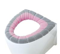 Toilet Seat Cover, Toilet Seat Cover with Handle Washable Pink Green Blue Grey 1PC 30cm Diameter(Pink)