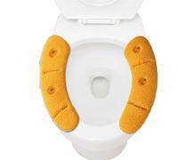 Toilet seat Cover， Toilet seat Cushion,Padded Toilet Seat Cover - Pair of Cushions | Soft Cushion Warmer with Handle, Reusable(Orange)