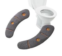 Toilet seat Cover， Toilet seat Cushion,Padded Toilet Seat Cover - Pair of Cushions | Soft Cushion Warmer with Handle, Reusable(Grey)