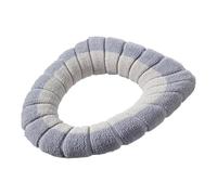 Toilet Seat Cover Toilet Seat Cushion Soft Texture Keep Warm Fabric Lid Cover Universal Elastic Pad Bathroom Supplies(Color-5)