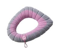 Toilet Seat Cover Toilet Seat Cushion Soft Texture Keep Warm Fabric Lid Cover Universal Elastic Pad Bathroom Supplies(Color-3)