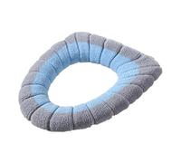 Toilet Seat Cover Toilet Seat Cushion Soft Texture Keep Warm Fabric Lid Cover Universal Elastic Pad Bathroom Supplies(Color-6)