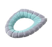Toilet Seat Cover Toilet Seat Cushion Soft Texture Keep Warm Fabric Lid Cover Universal Elastic Pad Bathroom Supplies(Color-8)
