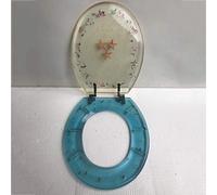 Toilet seat Cover Toilet Seat Heavy Duty Resin Soft Slow Close Hinge Toilet Lid Cover Decorative Beautiful Round Toilet Seat