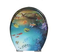 Toilet Seat Cover, U-V Type Universal Toilet Seat Cover in Resin European Style Silenced Multicolor Thicker with Two Fittings Kit
