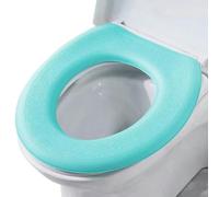 Toilet Seat Cover, Waterproof Thicker Toilet Pad, Soft Warmer Cover Thickened Toilet Mat, Hook and Loop Design Toilet Lid Cover Cushion, Easy Cleaning Bathroom Accessories for Bathroom Hotel Hostel
