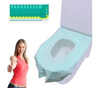 Toilet Seat Covers Disposable, 30 Pcs Toilet Seat Covers for Travel Accessories (15.8×23.6 inch), Extra Large PE Waterproof Film Travel Toilet Mats Covers for Kids and Adults Potty Training