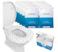Toilet Seat Covers Disposable Flushable - Regular Size (16x19”) - Travel Size Individually Wrapped, Soft & Strong, Pocket Size, for Public Restrooms at the Office, for Commuters or Holiday (10 Pack)