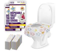 Toilet Seat Covers Disposable Value Pack - 22 Large Waterproof Potty Covers for Toddlers, Kids, and Adults by Mighty Clean Baby - 2 Packs of 11 Covers