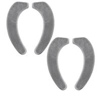 Toilet Seat Covers, Satiskid 2 Pairs Flannel Soft and Thicker Bathroom Toilet Seat Cushion Self-Adhesive Warmer Toilet Seat Mat Cover Pad Closestool, Washable and Reusable