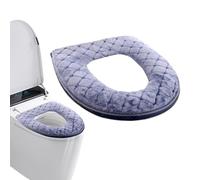 Toilet Seat Cushion - Soft Thicker Warmer, Full-Envelope Design, Soft Thicker Warmer, Plush Velvet Washable Toilet Seat Cover Pad, Zippered Full Envelope Design For Bathroom Comfort, And Cushion