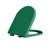 Toilet seat d Shape Elongated U/D-Shape UF Material Heavy-Duty, 360x460mm, Gray(Green)