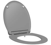 vidaXL Toilet Seat Grey 47 x 37.5 x 3.8 cm Duroplast