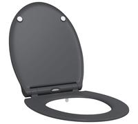 vidaXL Toilet Seat Anthracite 47 x 37.5 x 3.8 cm Duroplast