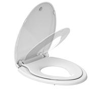 Toilet Seat, Elongated Toilet Seat with Toddler Seat Built in, Potty Training Toilet Seat Elongated Fits Both Adult and Child, with Slow Close and Magnets- Elongated