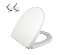 Toilet Seat Elongated Will Slow Close and Never Come Loose Toilet Lid, 1 Pack, White PP Plastic, Easy Installation and Quick-Release Removable for Cleaning