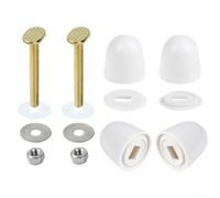 Toilet Seat Fixing Screws, 2 Sets Raised Decorative Covers, Metal Plastic Fastening Kit, Secure Anti-Loosening Installation Accessories, Easy Fit for Bathroom Renovation