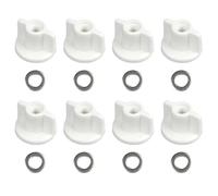 Toilet Seat Fixings, 8-Piece Replacement Kit with Plastic Components, Tool-Free Installation for Secure Toilet Seat Hinge Fittings, Durable Fixing Kit for Home Maintenance