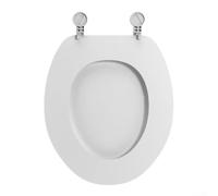 Toilet Seat for OU Shape Toilets with Soft Close and Quick Release Features, Crafted from Strong EVA Material to Support Longevity and Quiet Usage (White O-type)
